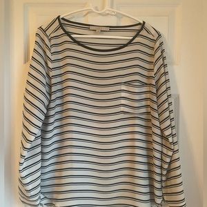 Loft Women’s Long Sleeve Blouse with the pocket, Size LP